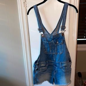 Abercrombie and Fitch Denim overall shorts